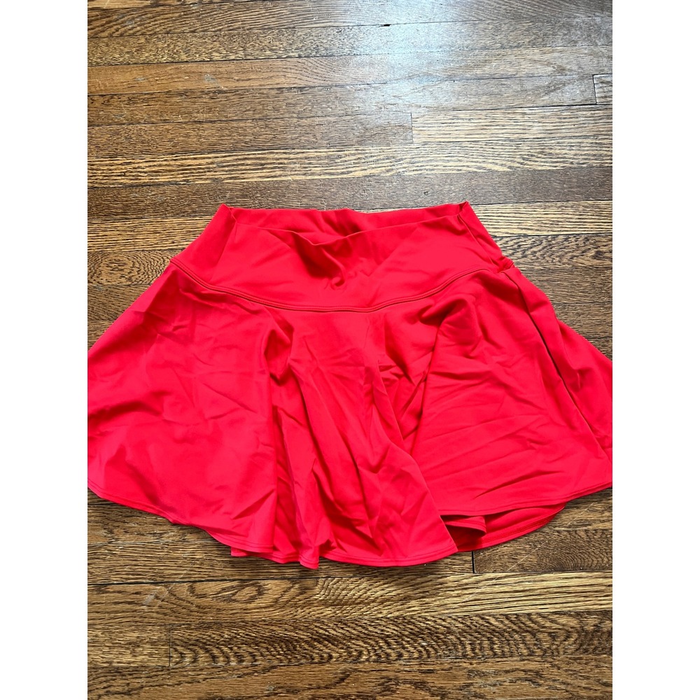 Pinspark Women Red Athletic Skort Tennis Golf Skirt with Pockets Size S